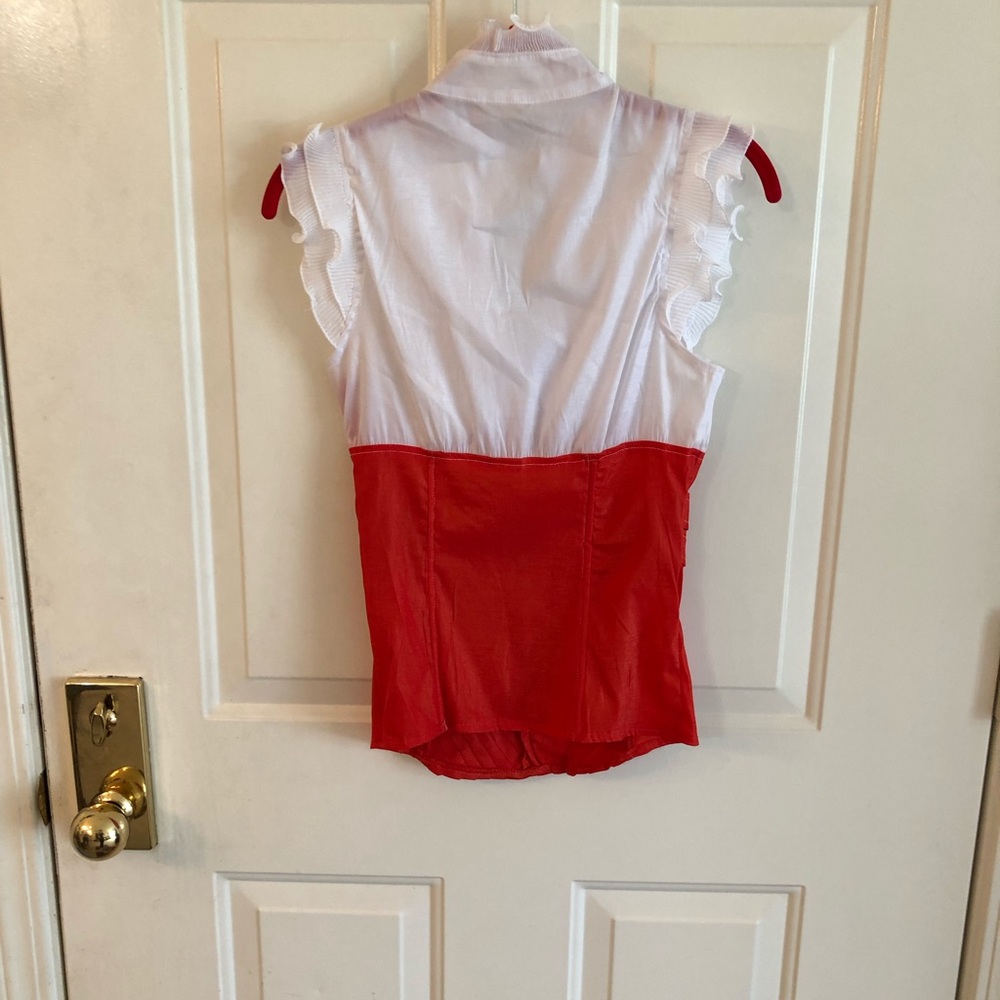 Red and white sexy top